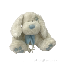 Plush Chubby Rabbit With Pink Blue Scarf